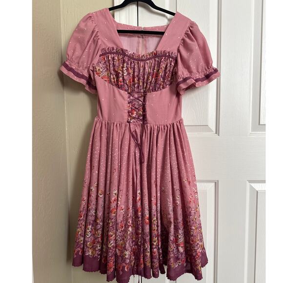 Vintage Handmade Square Dancing Country Dance Dress Small or XS Corset - Picture 1 of 6